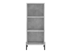 Aparador de madera contrachapada gris hormigón 34,5x34x180 cm