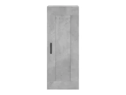 Aparador de madera contrachapada gris hormigón 34,5x34x180 cm
