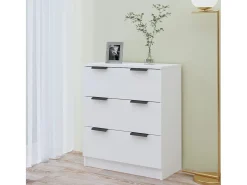 Aparador de madera contrachapada blanco 60x30x70 cm ES29080