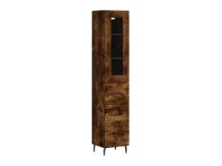 Aparador de madera contrachapada roble ahumado 34,5x34x180 cm ES35283
