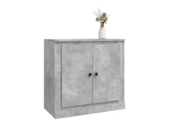 Aparador de madera contrachapada gris hormigón 70x35,5x67,5 cm