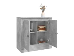 Aparador de madera contrachapada gris hormigón 70x35,5x67,5 cm