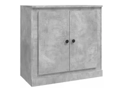 Aparador de madera contrachapada gris hormigón 70x35,5x67,5 cm