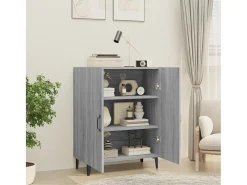 Aparador de madera contrachapada gris Sonoma 70x34x90 cm