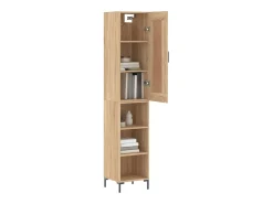 Aparador de madera contrachapada roble Sonoma 34,5x34x180 cm