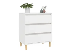 Aparador de madera contrachapada blanco 60x35x70 cm ES86681