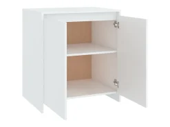 Aparador de madera contrachapada blanco 70x41x75 cm