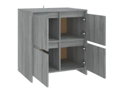 Aparador de madera contrachapada gris Sonoma 70x41x75 cm ES53491
