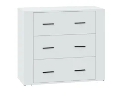 Aparador de madera contrachapada blanco 80x33x70 cm ES61268