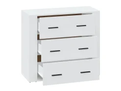Aparador de madera contrachapada blanco 80x33x70 cm ES61268
