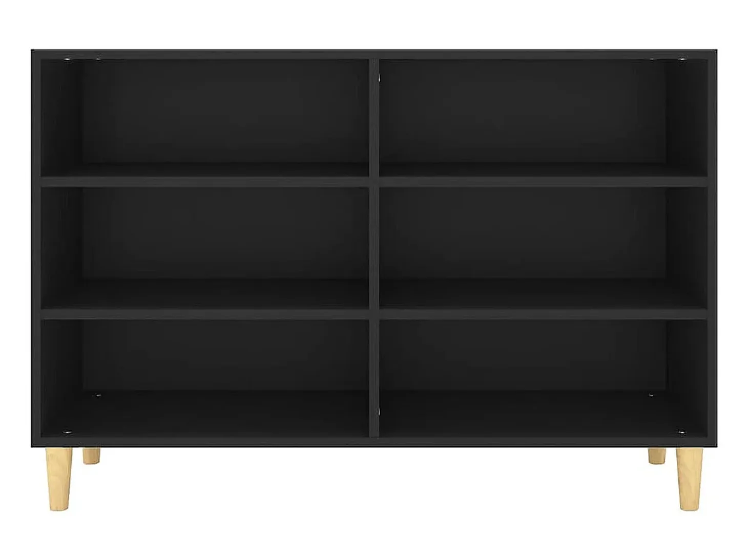 Aparador de madera contrachapada negro 103,5x35x70 cm