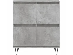 Aparador de madera contrachapada gris hormigón 60x35x70 cm ES20749