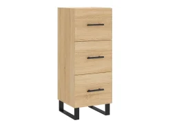 Aparador de madera contrachapada roble Sonoma 34,5x34x180 cm ES15038
