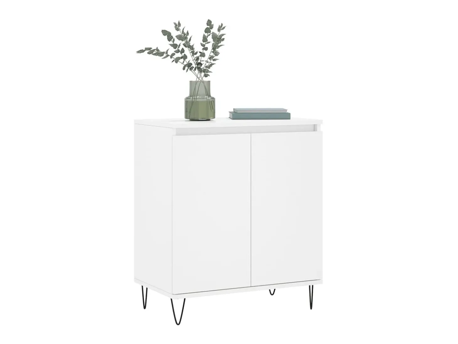 Aparador de madera contrachapada blanco 60x35x70 cm ES18784