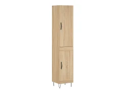 Aparador de madera contrachapada roble Sonoma 34,5x34x180 cm ES66709