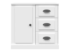 Aparador de madera contrachapada blanco 70x35,5x67,5 cm