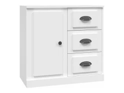Aparador de madera contrachapada blanco 70x35,5x67,5 cm