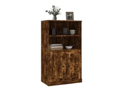 Aparador de madera contrachapada roble ahumado 60x35,5x103,5 cm ES20945