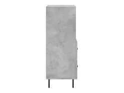 Aparador de madera contrachapada gris hormigón 34,5x34x90 cm