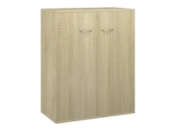 Aparador de madera contrachapada color roble Sonoma 60x30x75 cm ES34214