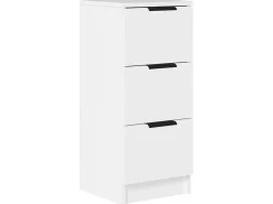 Aparador de madera contrachapada blanco 30x30x70 cm ES18912