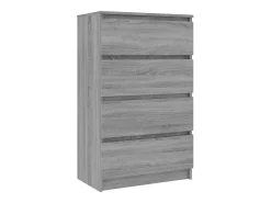 Aparador de madera contrachapada Sonoma gris 60x35x98,5 cm ES827934