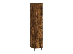 Aparador de madera contrachapada roble ahumado 34,5x34x180 cm ES71945
