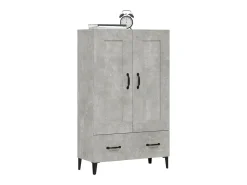 Aparador de madera contrachapada gris hormigón 70x31x115 cm