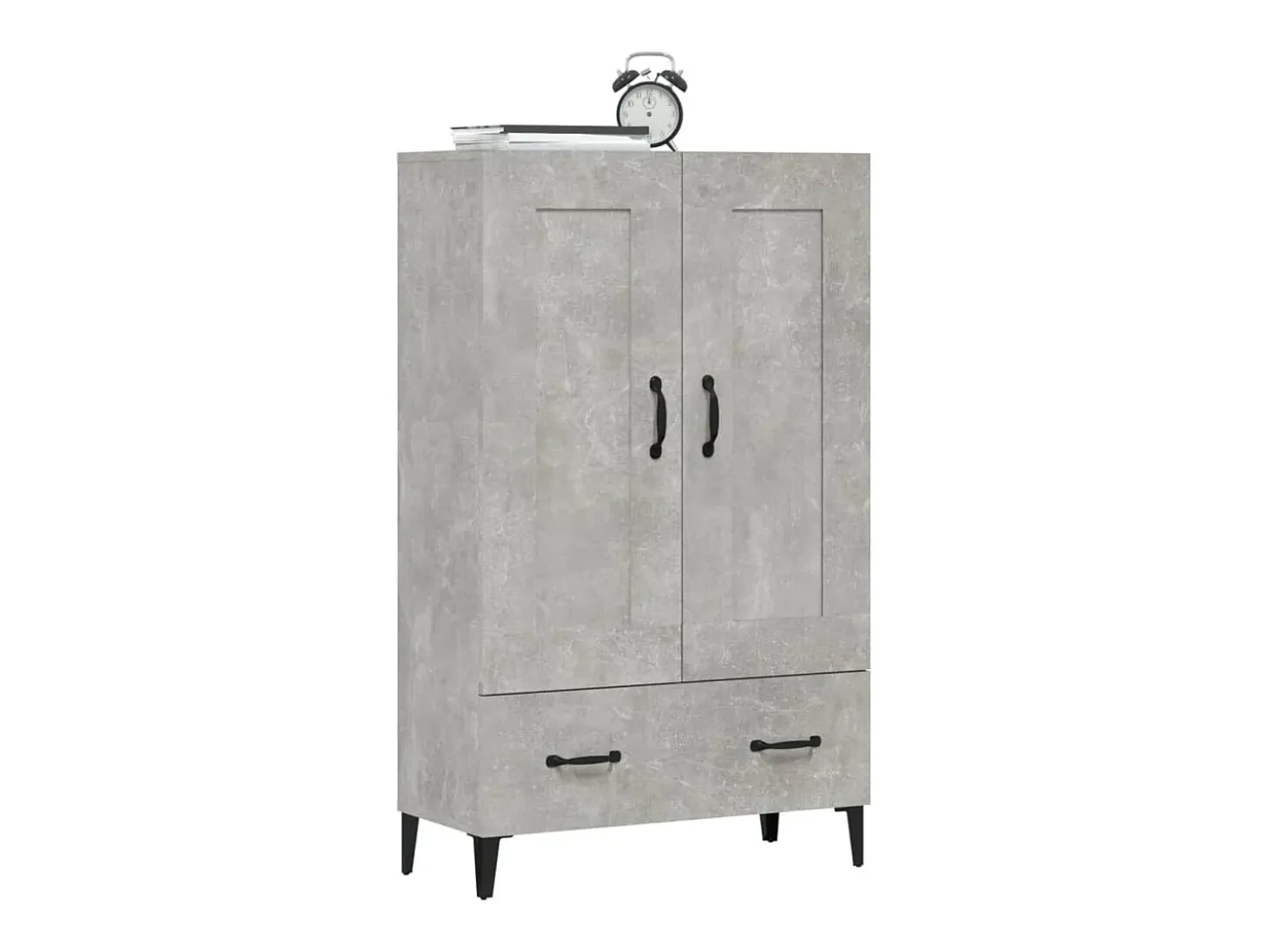 Aparador de madera contrachapada gris hormigón 70x31x115 cm