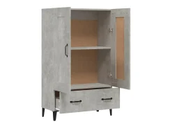 Aparador de madera contrachapada gris hormigón 70x31x115 cm