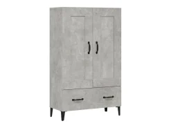 Aparador de madera contrachapada gris hormigón 70x31x115 cm