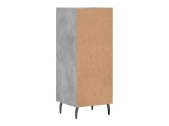 Aparador de madera contrachapada gris hormigón 34,5x34x90 cm