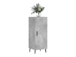 Aparador de madera contrachapada gris hormigón 34,5x34x90 cm