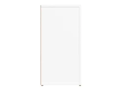 Aparador de madera contrachapada blanco 100x30x59,5 cm