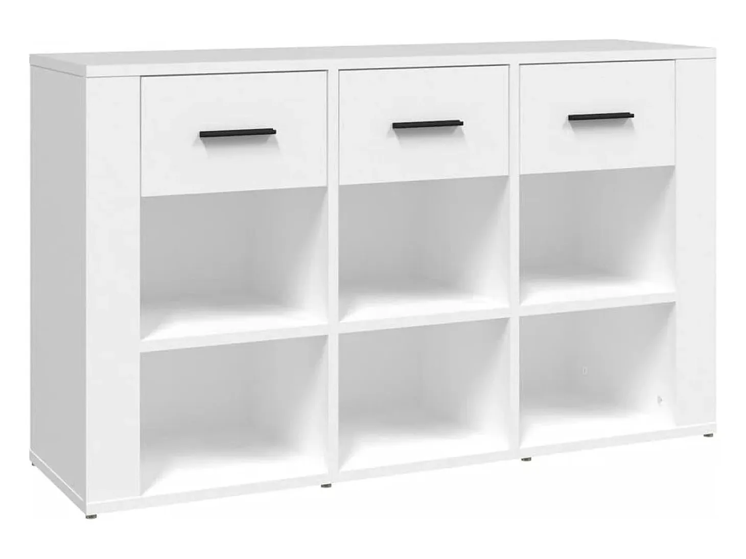Aparador de madera contrachapada blanco 100x30x59,5 cm