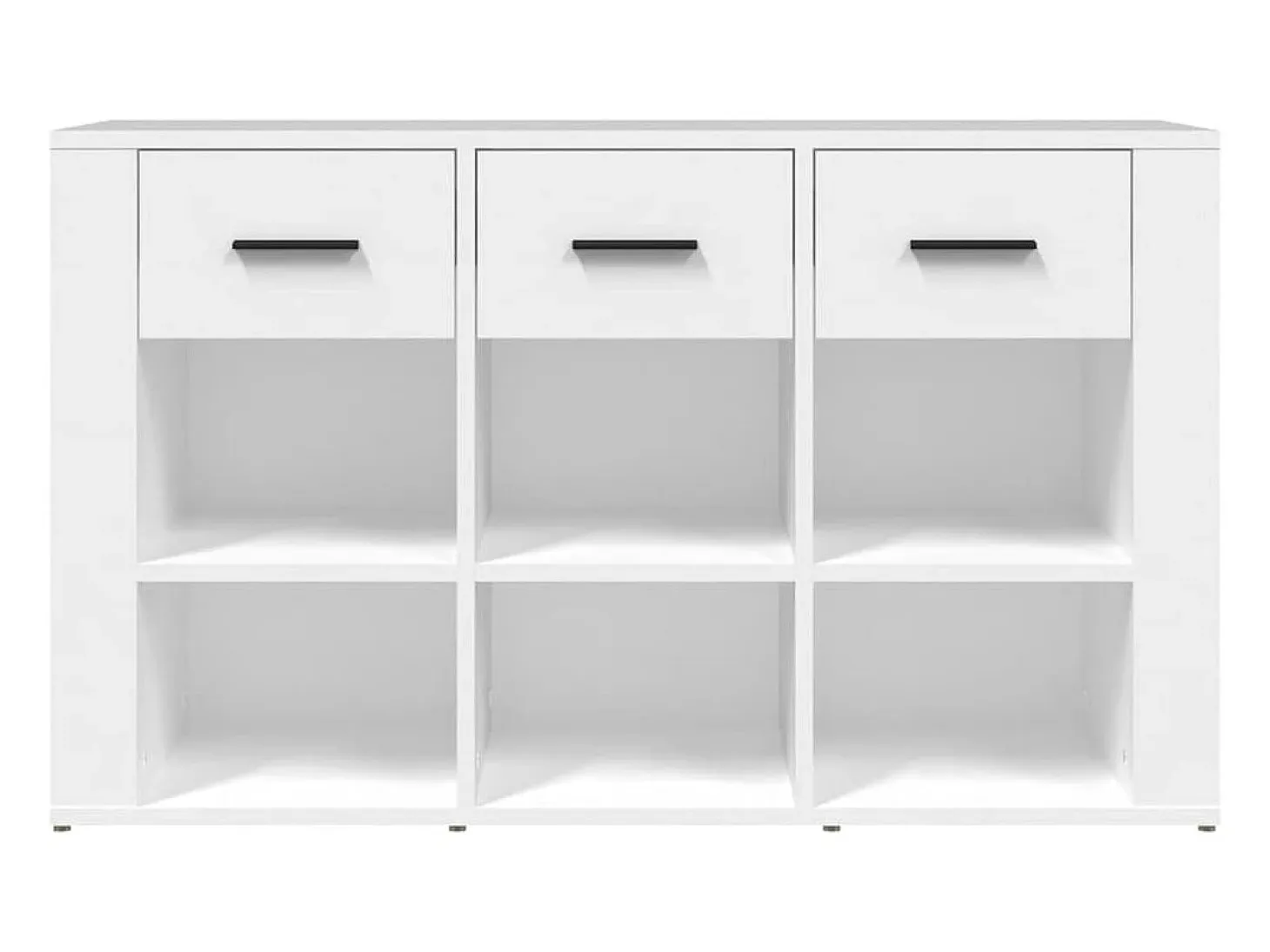 Aparador de madera contrachapada blanco 100x30x59,5 cm