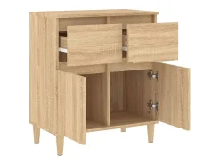 Aparador de madera contrachapada roble Sonoma 60x35x70 cm