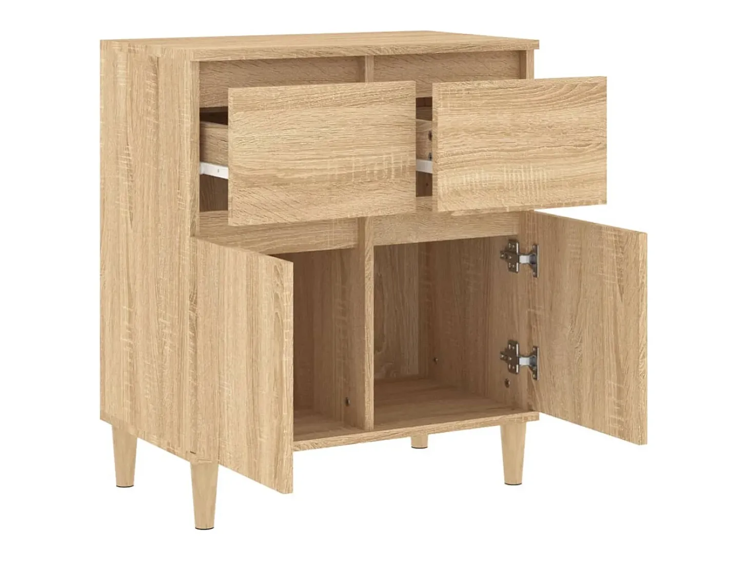 Aparador de madera contrachapada roble Sonoma 60x35x70 cm