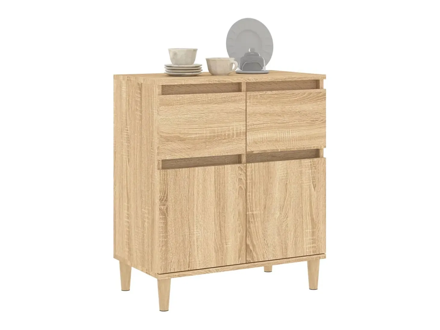 Aparador de madera contrachapada roble Sonoma 60x35x70 cm
