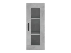 Aparador de madera contrachapada gris hormigón 34,5x34x180 cm