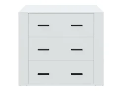 Aparador de madera contrachapada blanco 80x33x70 cm