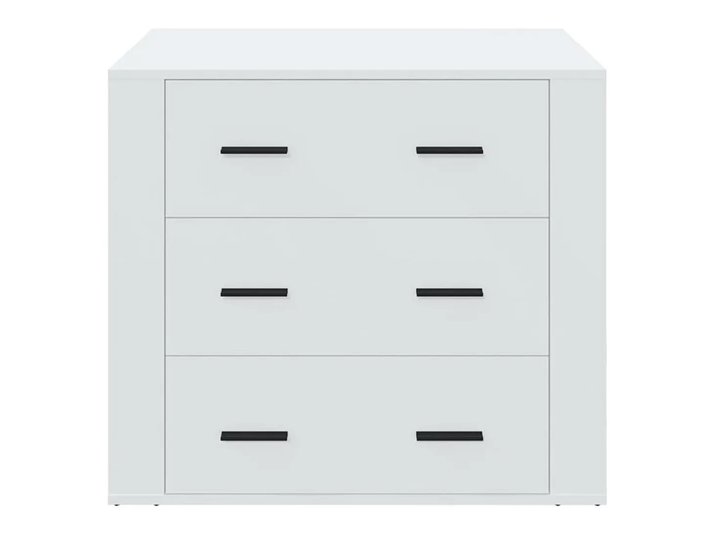 Aparador de madera contrachapada blanco 80x33x70 cm