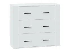 Aparador de madera contrachapada blanco 80x33x70 cm