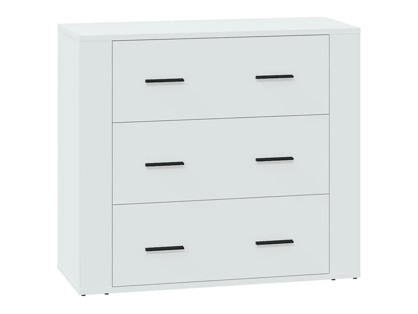 Aparador de madera contrachapada blanco 80x33x70 cm