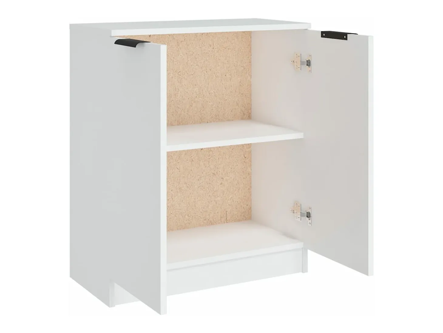 Aparador de madera contrachapada blanco 60x30x70 cm