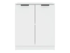 Aparador de madera contrachapada blanco 60x30x70 cm
