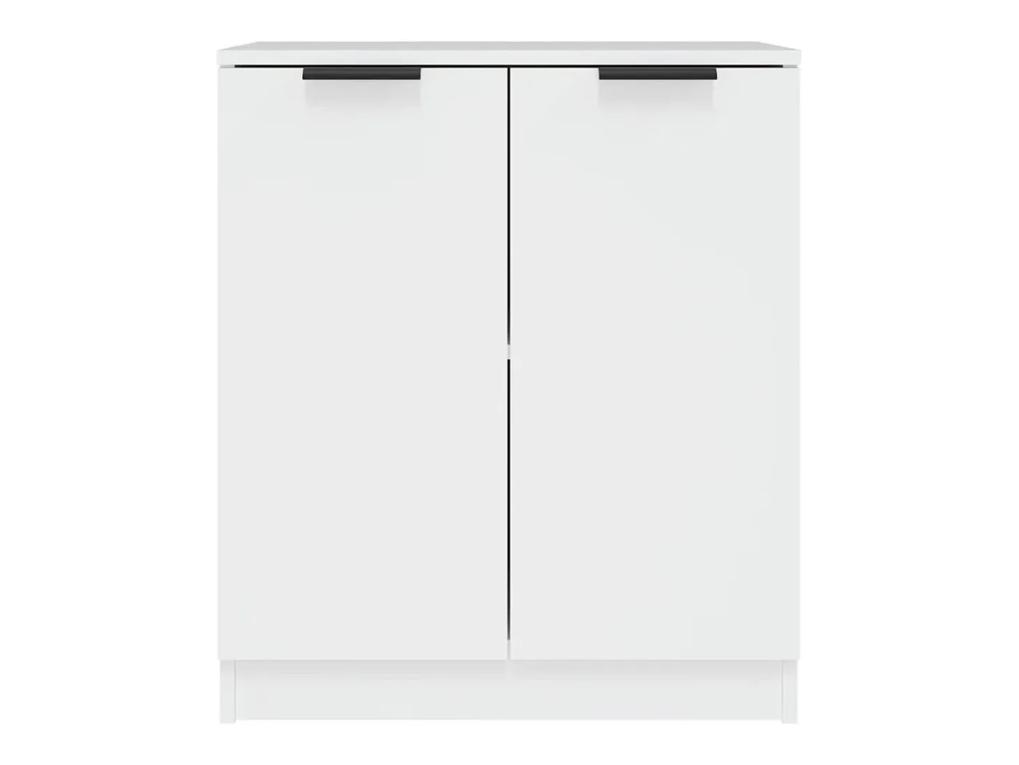 Aparador de madera contrachapada blanco 60x30x70 cm