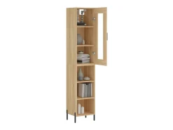 Aparador de madera contrachapada roble Sonoma 34,5x34x180 cm ES69404