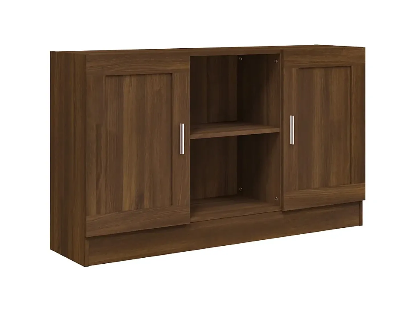 Aparador de madera contrachapada roble marrón 120x30,5x70 cm ES93569