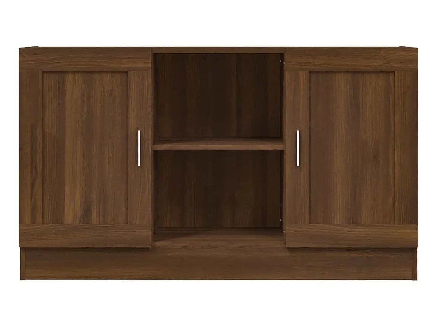 Aparador de madera contrachapada roble marrón 120x30,5x70 cm ES93569